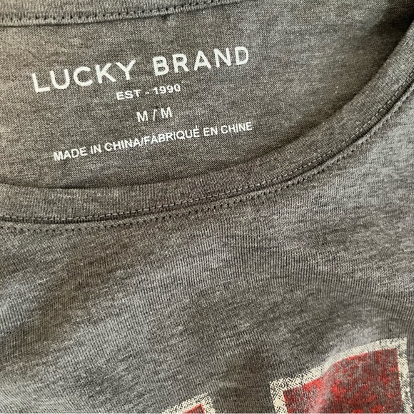 Lucky Brand Grey Lucky U Graphic T-shirt - size M - Picture 6 of 6